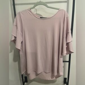 Banana Republic Light Pink Flutter Sleeve Blouse